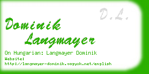 dominik langmayer business card